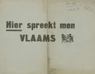 547_001_414 Advertenties zonder plaats: Taal, VlaamsHier spreekt men VLAAMSz.d.