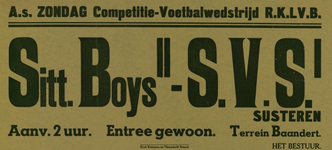 547_001_549 Sittard: Voetbal Sittardse BoysCompetitiewedstrijd Sitt. Boys II - S.V.S. I op terrein Baandertz.d.