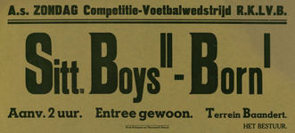 547_001_550 Sittard: Voetbal Sittardse BoysCompetitiewedstrijd Sittardse Boys II - Born I op terrein Baandertz.d.