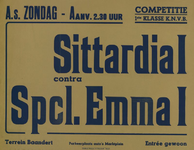 547_001_565 Sittard: Voetbal SittardiaCompetitiewedstrijd Sittardia I - Spcl. Emma I op terrein Baandertz.d.