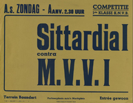 547_001_567 Sittard: Voetbal SittardiaCompetitiewedstrijd Sittardia I - M.V.V. I op terrein Baandertz.d.