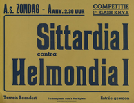 547_001_576 Sittard: Voetbal SittardiaCompetitiewedstrijd Sittardia I - Helmondia I op terrein Baandertz.d.