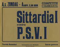 547_001_578 Sittard: Voetbal SittardiaCompetitiewedstrijd Sittardia I - P.S.V. I op terrein Baandertz.d.