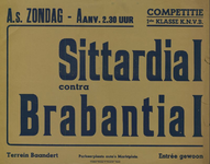 547_001_582 Sittard: Voetbal SittardiaCompetitiewedstrijd Sittardia I - Brabantia I op terrein Baandertz.d.