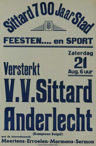 547_001_603 Sittard: EvenementenVoetbalwedstrijd tijdens het Feest van Sittard 700 Jaar Stad V.V. Sittard - ...