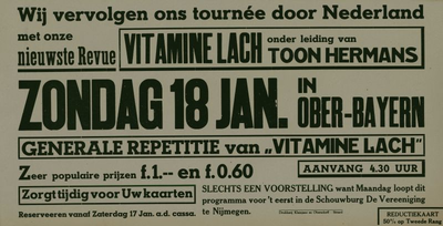 547_001_739 Sittard | Nijmegen: CabaretWij vervolgen ons tournee door Nederland met onze nieuwste Revue Vitamine Lach ...