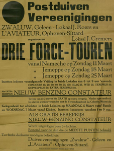 547_001_799 Geleen: DuivensportDrie Force Touren georganiseerd door Postduiven Verenigingen de Zwaluw, Geleen en ...