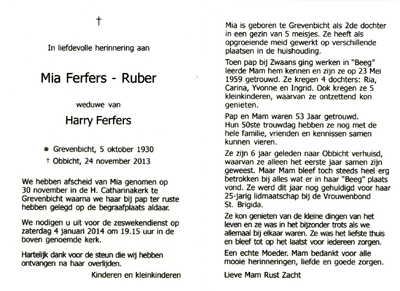 809_06_0036 Ferfers-Ruber, Mia : geboren op 5 oktober 1930 te Grevenbicht, overleden op 24 november 2013 te Obbicht