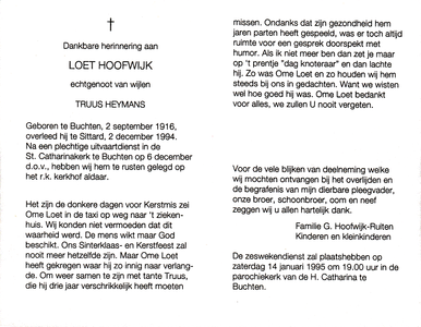 809_08_0263 Hoofwijk, Loet : geboren op 2 september 1916 te Bichten, overleden op 2 december 1994 te Sittard