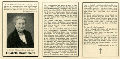815_02_0361 Broichmann, Elisabeth : geboren op 19 december 1875 te Stockheim bei Duren, overleden op Onbekend te 14 ...