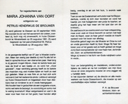 815_15__0264 Oort, van, Maria Johanna : geboren op 23 september 1903 te Diessen, overleden op 25 augustus 1991 te ...