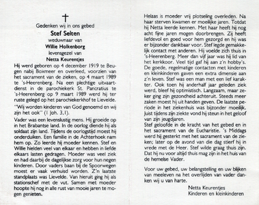 815_19__1797_a Selten, Stef: geboren op 4 december 1919 te Beugen, overleden op 4 maart 1989 te 's Heerenberg