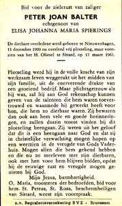 816_02_0014 Balter, Peter Joan : geboren op 11 december 1900 te Nieuwenhagen, overleden op 17 maart 1961 te Sittard