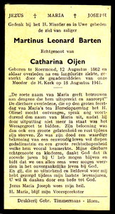 816_02_0019 Barten, Martinus Leonard : geboren op 12 augustus 1862 te Roermond, overleden op 18 augustus 1941 te Roermond