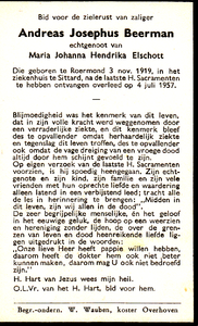 816_02_0040 Beerman, Andreas Josephus : geboren op 3 november 1919 te Roermond te Sittard
