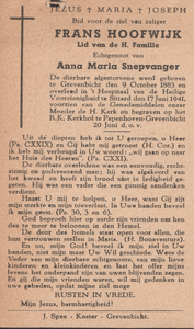 824_2023_Rest_0441 Hoofwijk, Frans: geboren op 9 oktober 1883 te Grevenbicht, overleden op 17 juni 1941 te Sittard