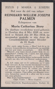 824_2024_KPB_P_0025 Palmen, Reinhard Willem Joseph: geboren op 4 mei 1858 te Heerlen, overleden op 29 mei 1934 te Sittard