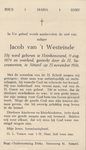 824_2024_KPB_W_0077 Westeinde, van 't, Jacob: geboren op 11 augustus 1874 te Heinkenszand, overleden op 25 november ...