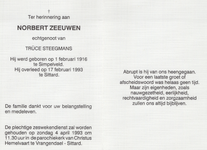 824_2024_KPB_Z_0001 Zeeuwen, Norbert: geboren op 1 februari 1916 te Simpelveld, overleden op 17 februari 1993 te Sittard