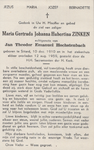 824_2024_KPB_Z_0011 Zinken, Maria Gertruda Johanna Hubertina: geboren op 10 december 1910 te Sittard, overleden op 12 ...
