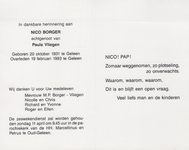 826_env-B3_0022 Borger , Nico : geboren op 20 oktober 1931 te Geleen , overleden op 19 februari 1993 te Geleen