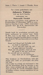 827_424 Videler, Johannis: geboren op 27 december 1870 te Krabbendijke, overleden op 2 juni 1952 te Heerlen