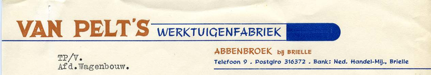 AB_PELT_001 Abbenbroek, Van Pelt's - Van Pelt's werktuigenfabriek / afd. wagenbouw, (1953)