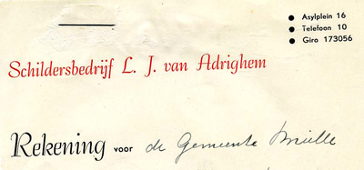 BR_ADRIGHEM_007 Brielle, L.J. van Adrighem - Schildersbedrijf L.J. van Adrighem, (1949)