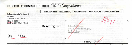 BR_HOOGENBOOM_002 Brielle, B. Hoogenboom - Elektro Technisch bedrijf B. Hoogenboom, elektriciteit, verlichting, ...