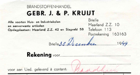 BR_KRUIJT_002 Brielle, Gebr. J. & P. Kruijt - Brandstoffenhandel Gebr. J. & P. Kruijt. Alle soorten huis- en ...