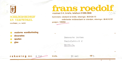 BR_ROEDOLF_001 Brielle, Roedolf - Schildersbedrijf en verfwinkel Frans Roedolf. Moderne wandbekleding, decoraties, ...