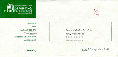 BR_VESTING_001 Brielle, Vesting - Interieurverzorging de Vesting A.P. Vreugdenhill, (1974)
