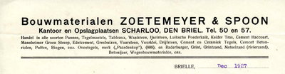 BR_ZOETEMEIJER_002 Brielle, Zoetemeijer - Bouwmaterialen Zoetemeyer & Spoon. Handel in alle soorten pannen, ...
