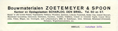 BR_ZOETEMEIJER_004 Brielle, Zoetemeijer - Bouwmaterialen Zoetemeyer & Spoon. Handel in alle soorten pannen, ...