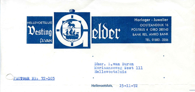 HE_GELDER_003 Hellevoetsluis, Gelder - Horloger-Juwelier Gelder, (1972)