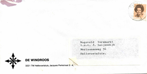 HE_WINDROOS_001 Hellevoetsluis, De Windroos - Voortgezet speciaal onderwijs; De Windroos (ENVELOPPE), (1987)