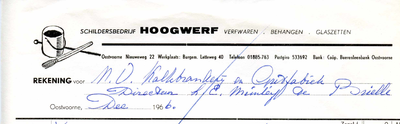 OV_HOOGWERF_001 Oostvoorne, Hoogwerf - Schildersbedrijf Hoogwerf, verfwaren, behangen, glaszetten, (1966)
