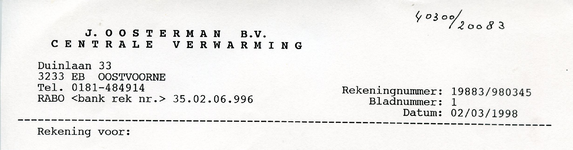 OV_OOSTERMAN_002 Oostvoorne, J. Oosterman B.V. - Centrale verwarming, (1998)