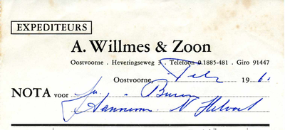 OV_WILLMES_001 Oostvoorne, Willmes - A. Willmes en Zoon, Expediteurs, (1961)