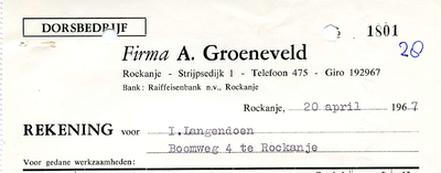 RO_GROENEVELD_003 Rockanje, Groeneveld - Firma A. Groeneveld, Dorsbedrijf, (1967)