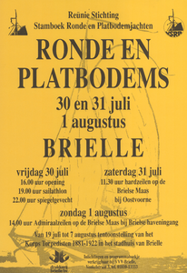 AFFICHE_B_90 Reünie Stichting Stamboom Ronde en Platbodemjachten - Ronde en Platbodems / 30 en 31 juli, 31 augustus / ...