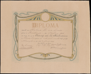 DIPLOMA_006 Diploma uitgereikt aan Halina D. v.d. Linde geboren te Rockanje den 9e Juni 1906, 30 Juni 1926