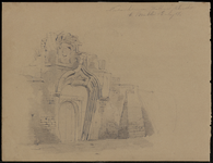 PC_BRL_224 Poort van het gewezen Kathrijne klooster te Brielle - 15 augustus, 15 augustus 1856