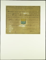 PC_WAPEN_BIE Wapendiploma van de gemeente Biert en Stompaarden, 5 september 1821