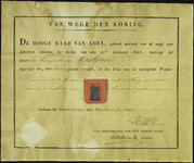 PC_WAPEN_OOS Wapendiploma van de gemeente Oostvoorne, 24 december 1817