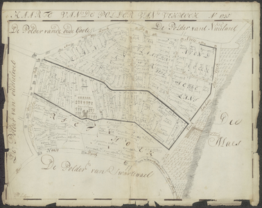 TA_049_001 Kaart van de polder van Vekhoek, 1735.
