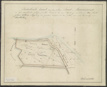 TA_084_092 Kadastrale kaart van den polder Zuid-Meeuwenoord, 1858.