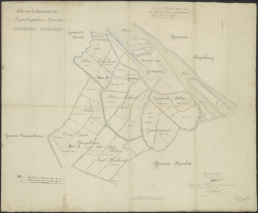 TA_106_008 Kopie van het kadastrale plan Verzamelingsplan van de Gemeente Vierpolders en Zwartewaal, 1877.