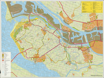 TA_ALG_069 Kleuren plattegrond Voorne-Putten met de Brielse Maas en de Bernisse, niet vermeld, 3e druk.