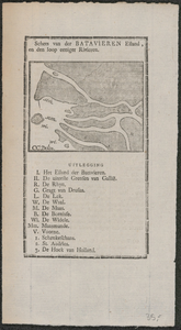 TA_REC_024 Schets van der Batavieren Eiland en den loop eeniger Rivieren, 1791.